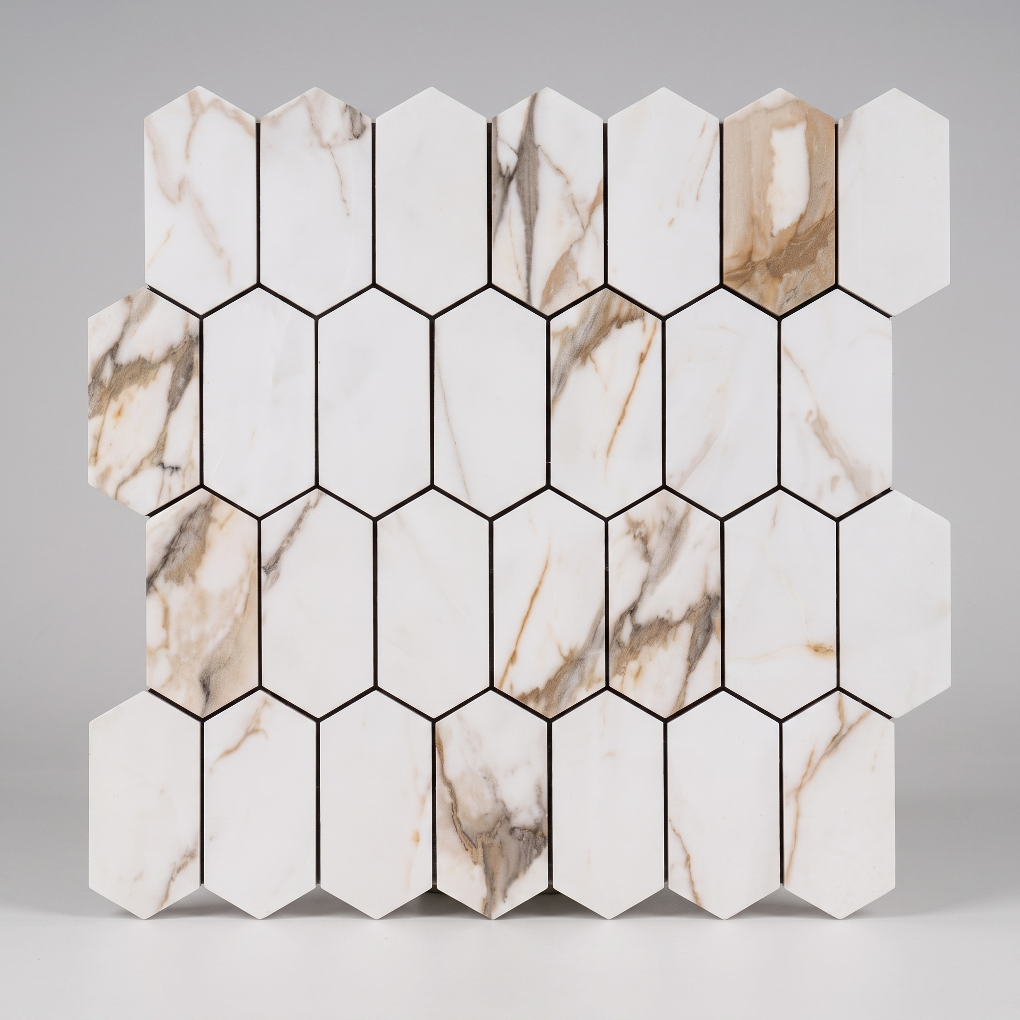 Selbstklebendes Aluminium Mosaik Nantes in Marmoroptik Schwarz